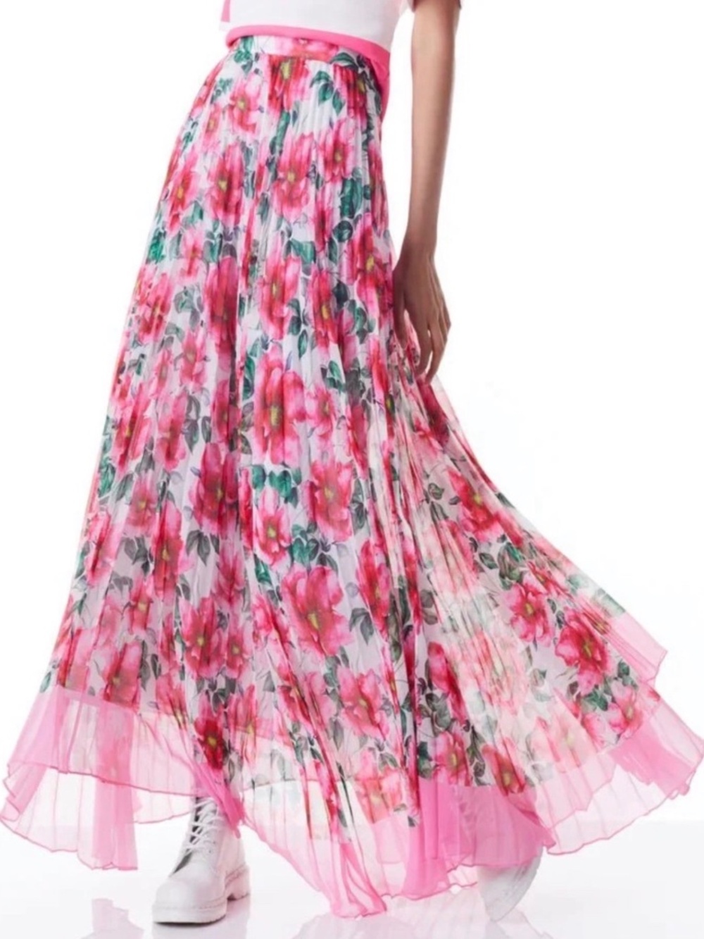 Alice + Olivia Katz Maxi skirt in High Tea Floral Size 6